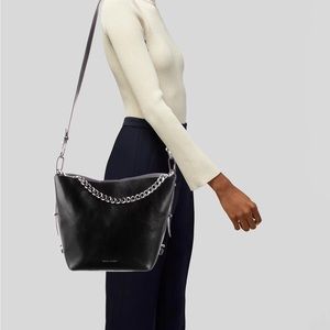 Rebecca Minkoff leather chain link bucket bag